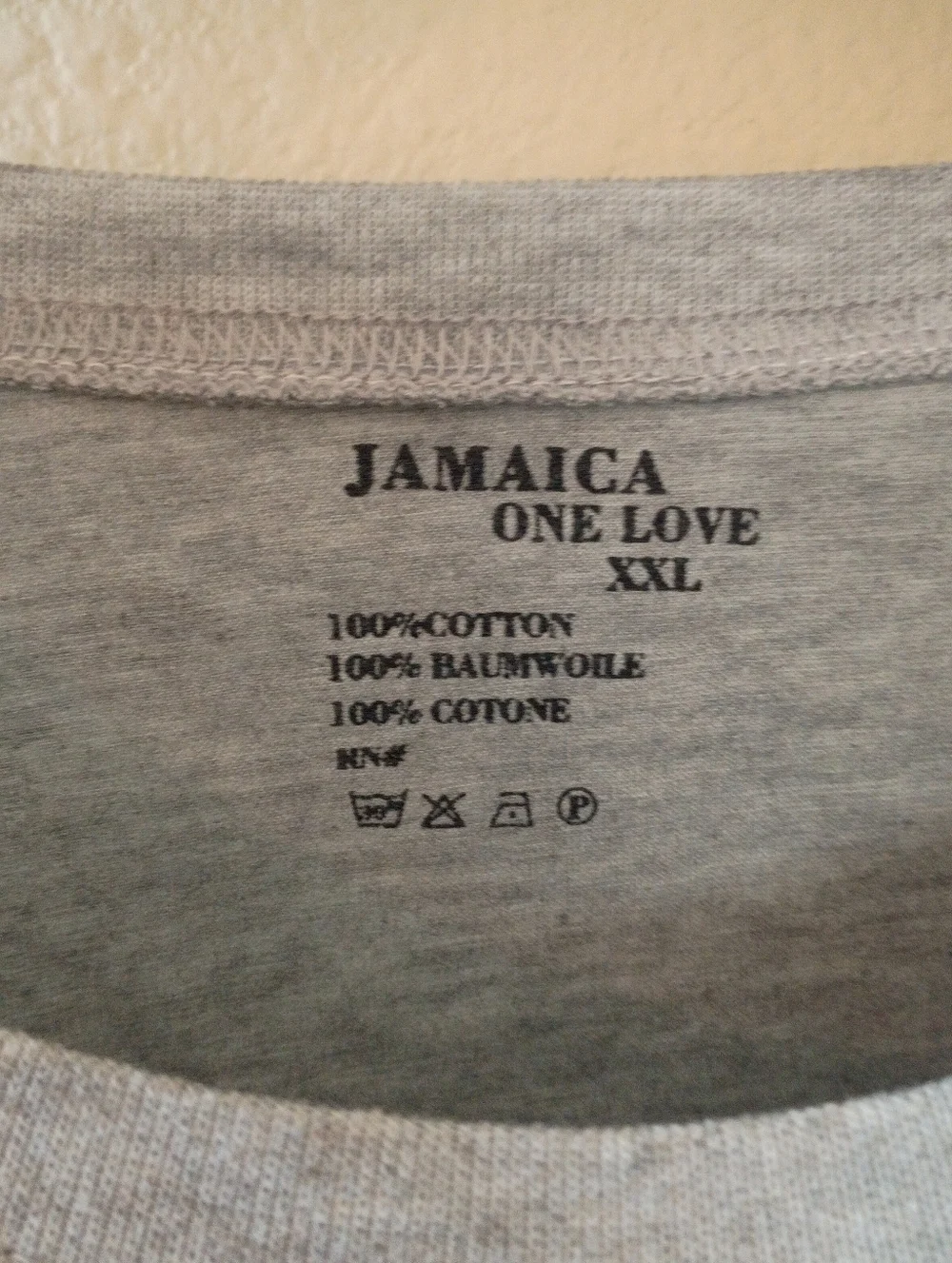 T Shirt Men's Size XXL Gray Short Sleeve Rasta Colors Crew Neck Top